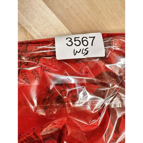 Lane Bryant Womans 100% Silk Red Tunic Blouse Plus Size 26/28 Black Floral - Picture 7 of 7